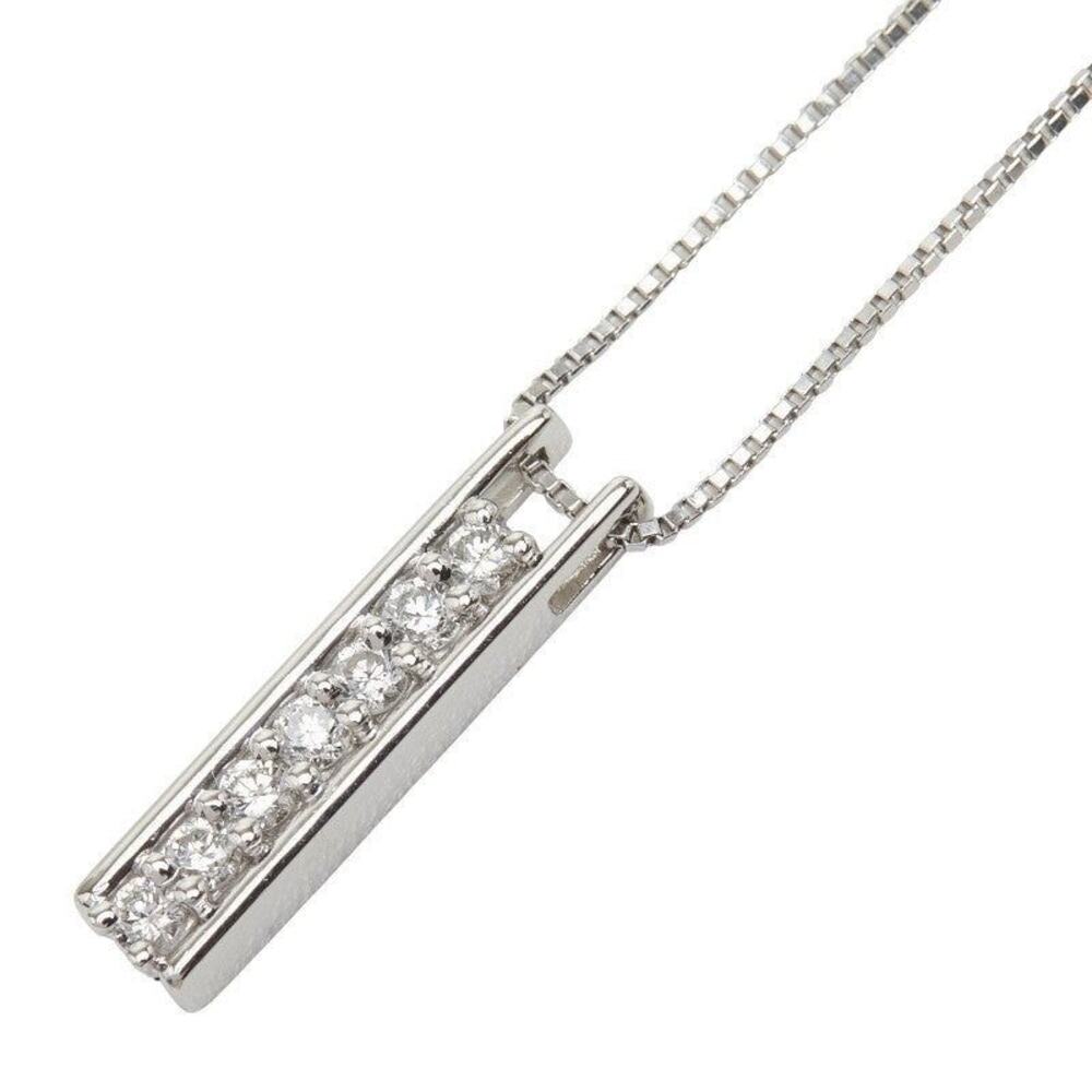 Unbranded Diamond 850 Platinum 900 Pendant Necklace Silver